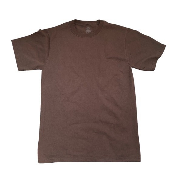 Fruit Of The Loom Lofteez HD Cotton Brown Short Sleeve Tee Sz SP NWOT - Picture 1 of 6